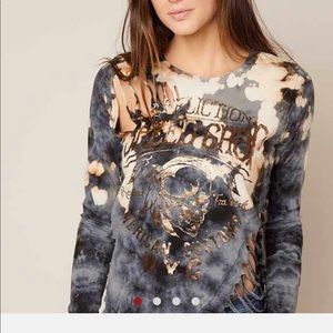 AFFLICTION ripped long sleeve